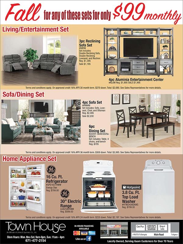 Specials Guam Town House Furniture